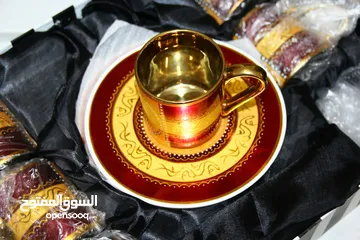  8 طقم فناجين قهوة مذهب فاخر Golden coffee cups set