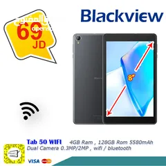 1 تابلت BLACKVIEW TAB 50 WIFI بحجم شاشة 8 انش مع كفر ولزقة وبأفضل سعر بالمملكة