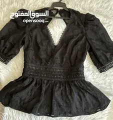 4 Lipsy London Co-Ord Black Dantelle  طقم ميدي دانتيل أسود، شبه رسمي/رسمي أنيق ، Top & Skirt