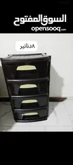  1 خزانة بلاستيك وادراج بلاستيك