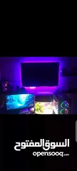  2 حبل اناره و ديكور مع ريموت و محول ودبل فيس لاصق LED light RGB ضوء ليد اضائه زينه حفلات  عيد ميلاد