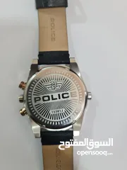  4 Police Men's Stainless Steel Quartz Watch with Leather Strap-PLU 15381JSTR/03