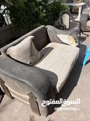  6 طقم كنب ثقيل من خشب السويد مكون من اربع قطع بحاجة إلى تنجيد