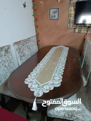  3 طاولة سفرة خشب زان والله يبارك لصاحب النصيب