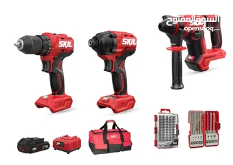  1 مطرقة لاسلكية بدون فرشاة 20 فولت + مثقاب لاسلكي + مثقاب لاسلكي