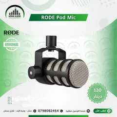  1 Rode Pod Mic Cardioid Dynamic Broadcast Microphone