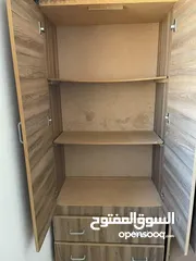  2 خزانة خشب رفوف