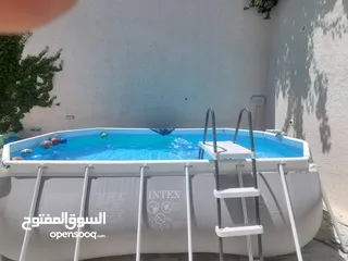  15 مسبح INTEX الامريكي بطول 5.05متر وعرض 2.74متر وعمق رهيب 1.22متر وبسعر حصري ومميز واقلىسعر في الاسواق