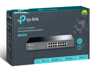  7 موزع شبكة انترنت 16 مدخل   TP-link Internet Switch 16x RJ45 Ports  TL-SG1016D 1000/MBps