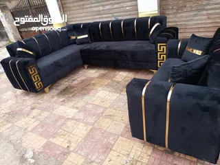  3 كورنرات 9مقاعد حرف L معاه كمان مجوزه بسعر الجملة من مفروشات ماسة لاتردد بل اتصال والحجز