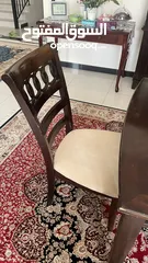  6 DINING TABLE solid wood (8 chairs)