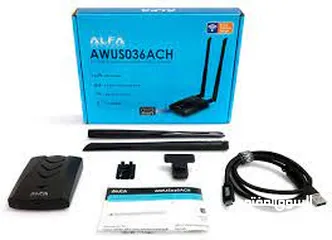  1 Alfa Wifi Adapter AWUS036ACH v.2 dual-band 2.4GHz/5GHz adapter (monitor mode, packet injection)