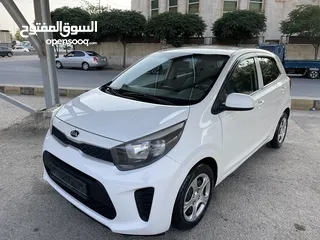 5 كيا بيكانتو وارد شركة كيا الأردن فحص كامل كرت ابيض  محرك 1250 ممشى قليل جدا