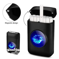  10 available cigarette box with built in lighter