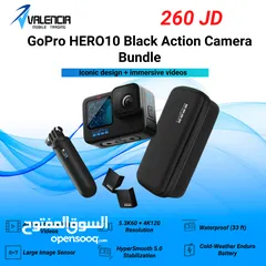  1 جوبرو هيرو 10 كاميرا احترافية بكج /GoPro HERO 10 Action Camera Bundle
