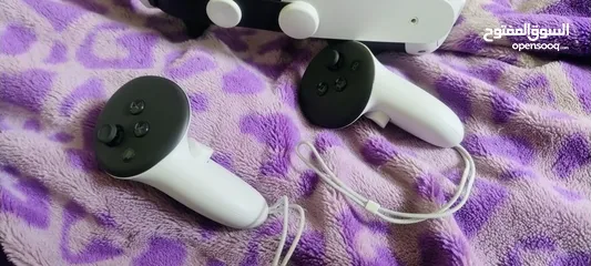  6 نظارة VR QUEST 3 4K 512GB من افضل واقوى النسخ والنظاره شبه جديدة استعمال مره فقط معها كل اغراضها + ح