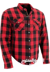  1 Men's Plaid Flannel Biker Shirt with CE Approved Armor
