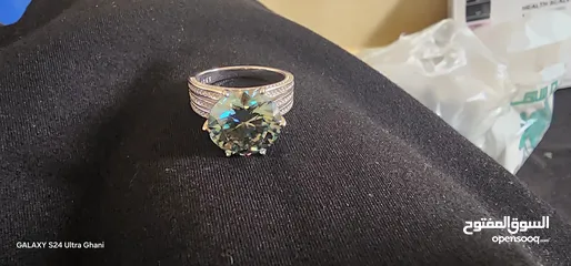  7 S925 RING with Diamond mosanite