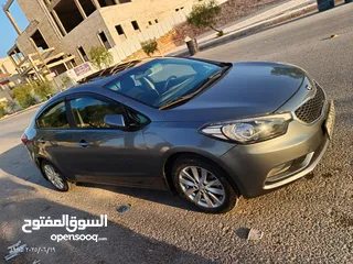  4 كيا سراتو موديل 2016 لون فيراني فحص كامل ترخيص سنة كاملة وتأمين ضد الغير