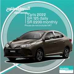 1 Toyota Yaris 2022 for rent - Free delivery for monthly rental