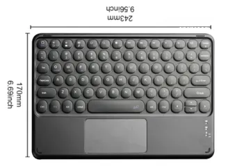  6 لوحة مفاتيح لاسلكية متوافقة مع بلوتوث ، قابلة لإعادة الشحن ، IOS ، Android ، Windows ، Tablet ، iPad