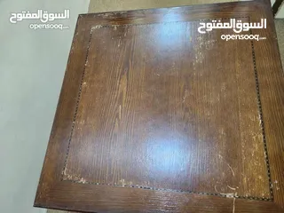  13 طاولة لون ابيض نخب ولا شخط  شبه وكاله+ طاولة بني خشب سويد يا بلاش
