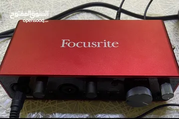  3 للبيع مايك صوت SAMSON وكارت صوت FOCUSRITE