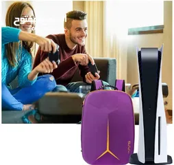  15 حقيبة تخزين واقية لجهاز البلايستيشن PS5 - PS5 Slim  مع ذراعين كتف PS5 Carrying Travel Storage Bag