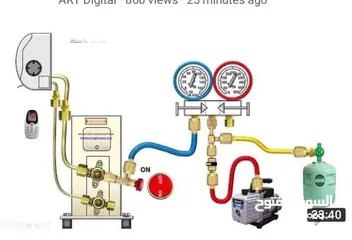  1 فني تكييف وتبريد فك وتركيب وصيانة الثلاجات والمكيفات