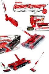  5 لمامه و مكنسه شحن جي 6  الحمراء لمامة شحن الدواره SWIVEL SWEEPER مكنسة اللمامه العجيبه