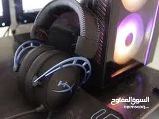  6 سماعة hyper x alpha s للبيع مستعمله بحاله جيده جدا هايبر اكس الفا س لون ازرق و اسود