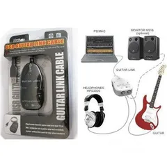  3 USB Guitar Link Cable Guitar to USB Interface Cable Link Audio for PC Recording Adapter