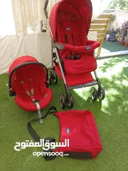  1 عرباية وكوت وشنطه اطفال من Chicco