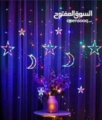  2 إضائه LED هلال ونجمه رمضان