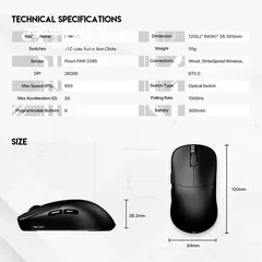  6 ماوس فانتيك احترافي Fantech Helios II XD3 V3 Gaming Mouse