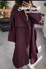  3 ترنشكوت جديد مش مستعمل للبيع بسعر ممتاز ومناسب، خامة تركية تقيلة باللون البرغندي