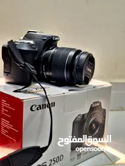  1 كاميرا كانون 250D ممتاز ، مستعمله شهرين تقريبا