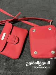  2 حقيبه صغيره لون احمر غامق