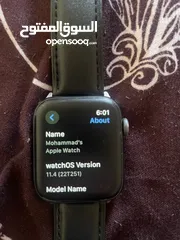  6 Series 6 / 44mm ما فيها اي عطل ولا خدوش الساعه ممتازه جدا  معها 3 كستك كل التفاصيل موجوده بالصور