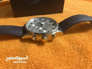  18 ساعة بولو رجالية B.H. Polo Club Matteo Multifunction Dark Blue Leather White Dial For Men