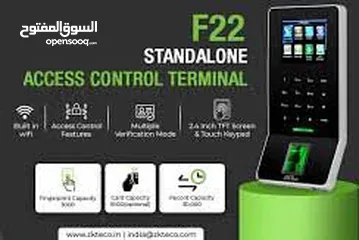  5 بصمة دوام موظفين  ZKteco F22 الاصلي شامل التركيب بتقنية WIFI