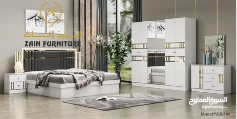  7 BEDROOM SET 7 PCS WITH MATTRESS / غرف نوم جدید موڈل مع ترقیب   مع دوشج