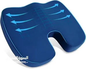  7 وسادة مقعد لتقويم العظام للعصعص من 4V1TM لتخفيف الام اسفل الظهر وعرق النسا وعظم الذنب، والام اسفل