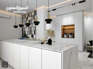  5 شقة مميزة بإطلالة مميزة مشطبة لغاية القصارة مع تصميم ديكور داخلي