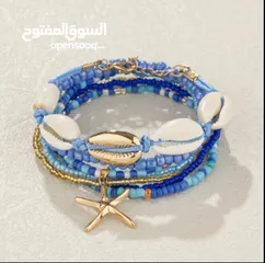  5 اساور خرز الألوان حسب الاختيار والكمية محدودة 4 قطع