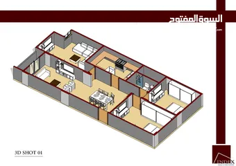 6 شقة 130 م فى الشارع الجديد شبرا الخيمه على الشارع الجديد الرئيسى نصف تشطيب