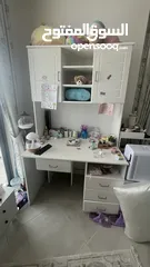  2 Desk table with decor and cabinet big and free space
