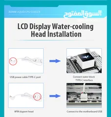  12 Huntkey MVP V360 3 Fans CPU Cooler مراوح تبريد للكيس 3 متوفرين باللونين الابيض و الاسود