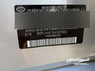  6 هيونداي سوناتا وارد أمريكي موديل 2017 السيارة بدون حادث فقط كسر زجاج جانبي  5NPE24AF5HH505962