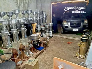  13 ماكنات طحن قهوة بحال الوكالة،واحد فاز و ثلاث فاز ،أنواع وأحجام مختلفة ،حجر جديد ،جرب قبل ما تشتري%